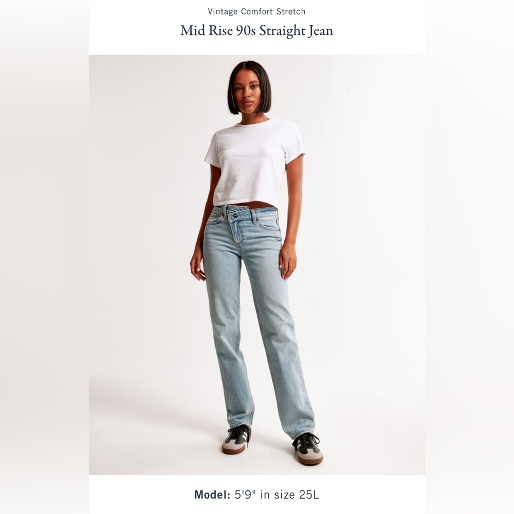 Abercrombie & Fitch mid rise 90’s Straight Leg Jeans